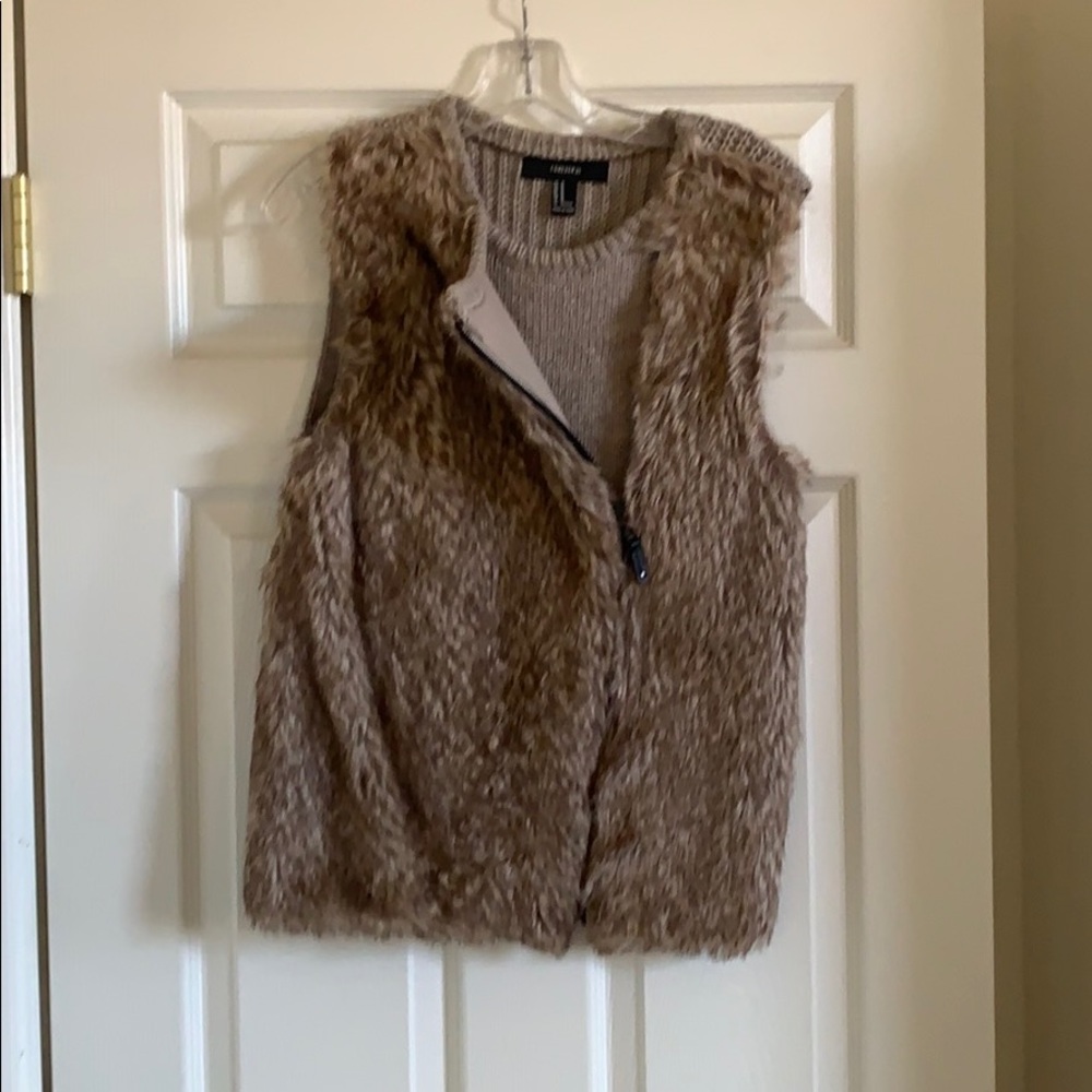 Faux fur vest